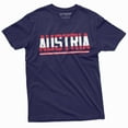 thumbnail image 1 of Austria T-Shirt Mens Austrian Coat Of Arms Patriotic Independence Day Flag Teeshirt (Large Navy Blue), 1 of 5