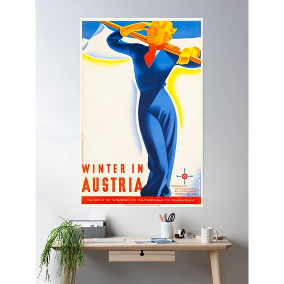Austria Travel Art Print Poster Traditional Poster Wall Art, Modern Wall Decor For Living Room Bedroom, 12x18 UNFRAMED
