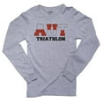 thumbnail image 1 of Austria Triathlon - Olympic Games - Rio - Flag Men's Long Sleeve Grey T-Shirt, 1 of 2
