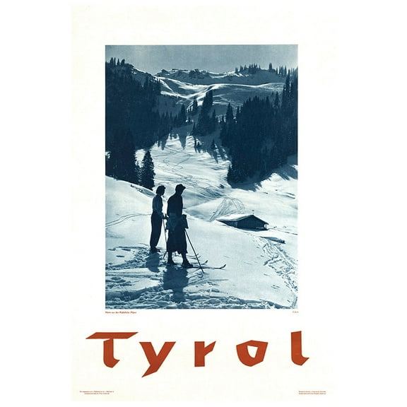 Austria - Tyrol V2 - Vintage Travel Poster (12x18Inches)