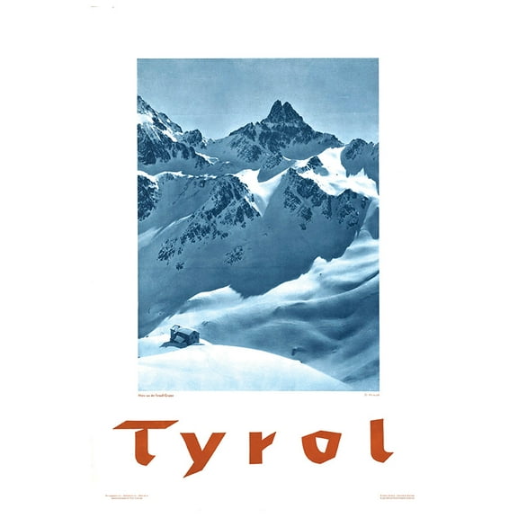 Austria - Tyrol V3 - Vintage Travel Poster (8x12Inches(US/CANonly))
