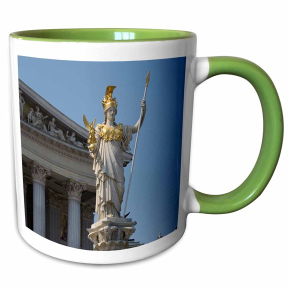 3drose, Austria, Vienna, Austrian Parliament Building-eu03 Len0088 - Lisa S. Engelbrecht, 11oz Two-tone Green Mug