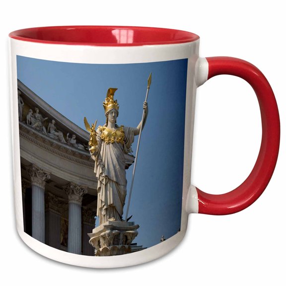 3drose, Austria, Vienna, Austrian Parliament Building-eu03 Len0088 - Lisa S. Engelbrecht, 11oz Two-tone Red Mug