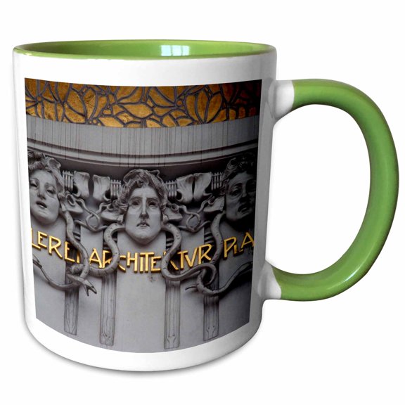 3drose, Austria, Vienna, Secession, Relief -eu03 Egi0007 - Edward and Susan Ginsberg, 11oz Two-tone Green Mug