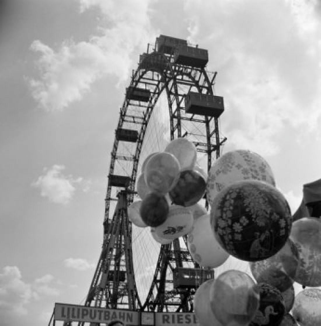 Austria Vienna low angle view of ferris wheel Canvas Art - (18 x 24)
