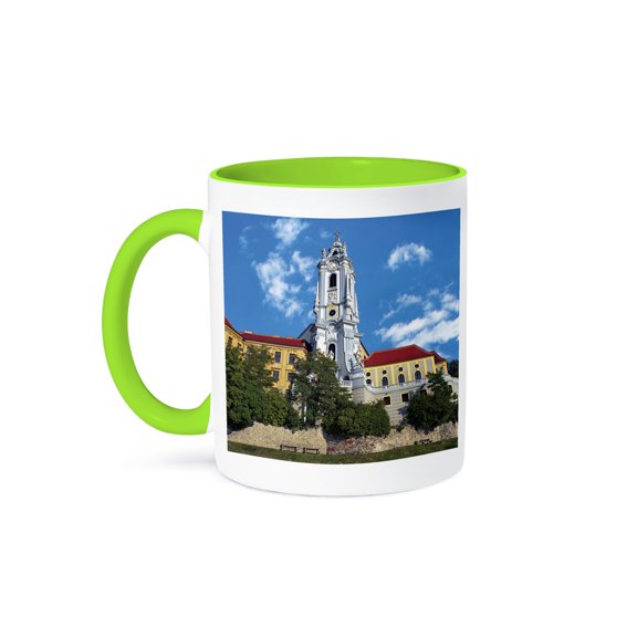 Austria, Wachau, Danube River, Durnstein Monastery - Eu03 Mgl0050 - Miva Stock, 11oz Two-Tone Green Mug