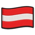 thumbnail image 1 of Austria with Waving Flag Cute Applique Multi-Color Embroidered Hook & Loop Patch - 3 Inch Medium, 1 of 5