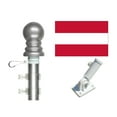 thumbnail image 1 of Austrian 3'x5' Flag and Spinner Flagpole Set, Includes Flag, 6' Spinner Pole and Bracket, 1 of 1