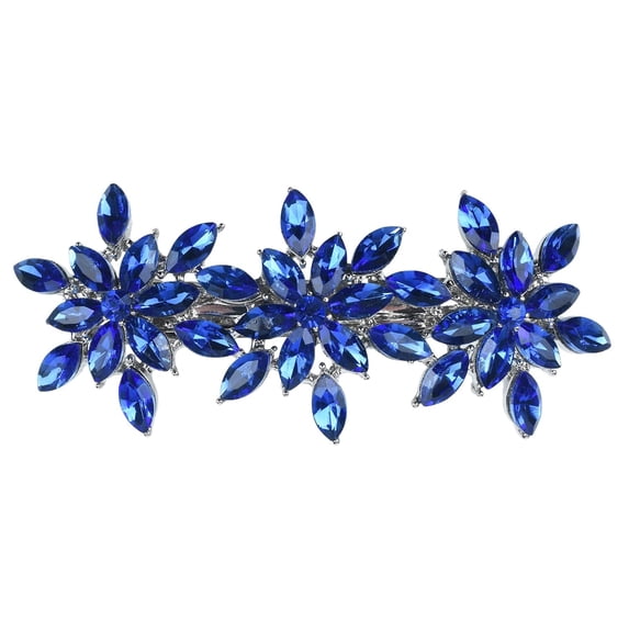 Austrian Crystal Hair Clips, Rhinestones Hairpins Barrettes, White Sparkly Hairgrip Hair Headwear Accessories for Women Girl