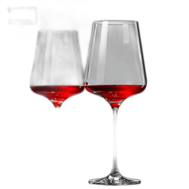 Austrian Divo Family 2 Installed Crystal Cup Wine Tall Cups Of Burgundy