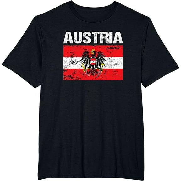 Austrian Flag Austria Vienna Land of the Mountains Eagle T Shirt