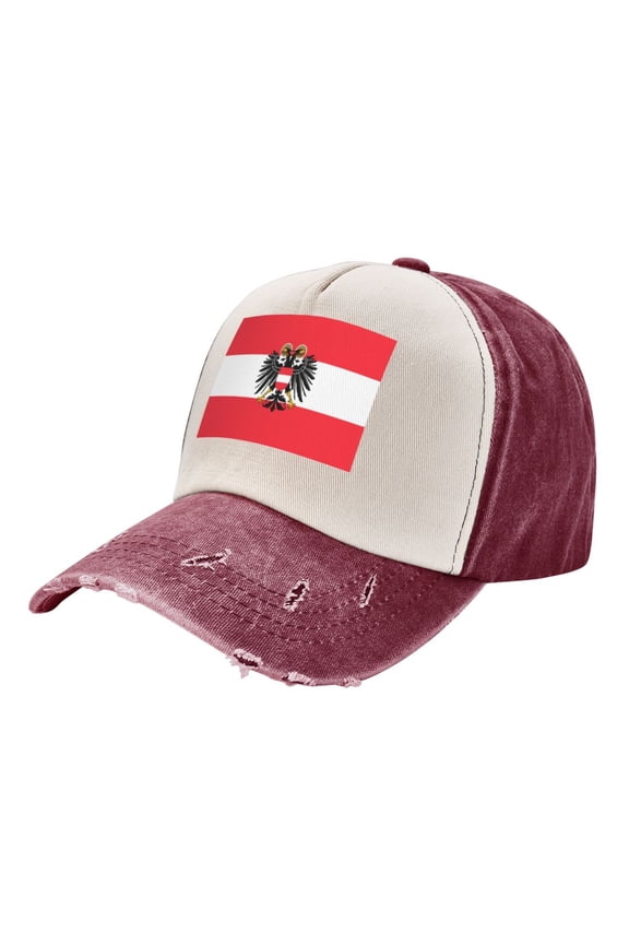 Austrian Flag Distressed Baseball Cap Dad Hats for Men Women Vintage Trucker Hat Low Profile Ball Caps