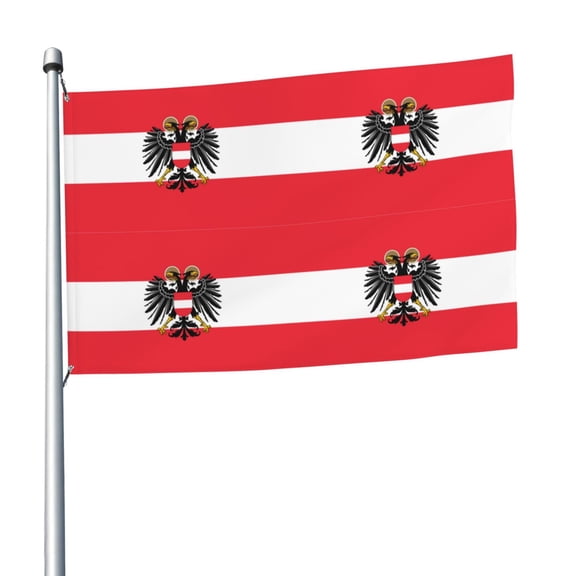 Austrian Flag Flag 5x8 Ft Print Vivid Color Light-Weighted Flags With Grommets