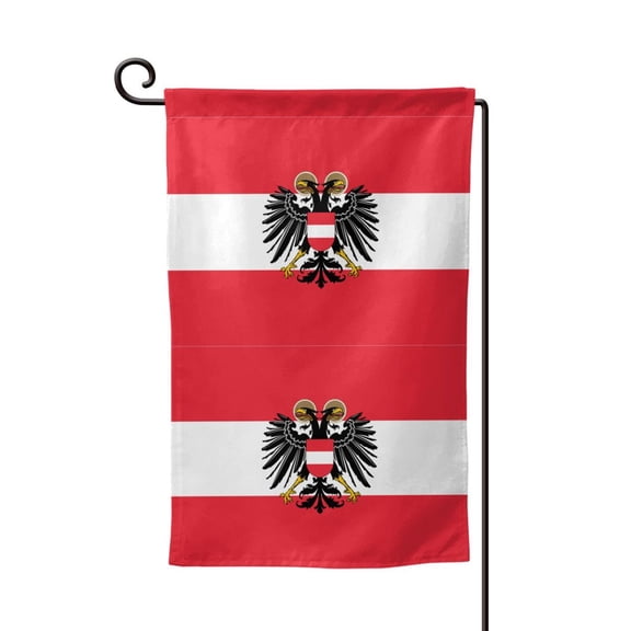 Austrian Flag Garden Flag Vertical Double Sided Yard Outdoor Decoration 12.5 x 18 Inch Square