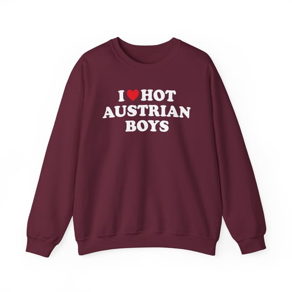 Austrian Wife Girlfriend Husband Sweatshirt Gifts Crew Neck Shirt Long