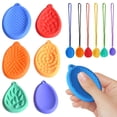 thumbnail image 1 of Ausuagr Fidget Toys Sensory Stone with Lanyard Chain Stocking Stuffers for Kids, 6 Pack Worry Stone for Autism ADHD Teens Anxiety Relief, Quiet Fidgets Stress Toys for Classroom Gift, 1 of 7