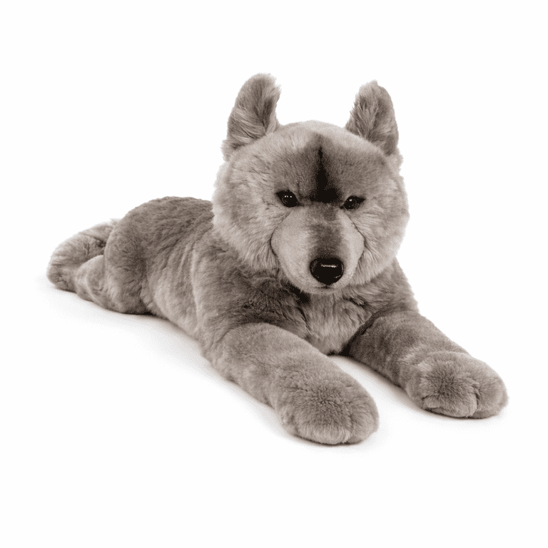 Auswella® Large Keeweenaw Grey Wolf Plush Stuffed Animal Toy