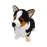 Auswella Plush 16 Inch Tri Colored Corgi Plush Toy Dog- Puppy Plush Animal