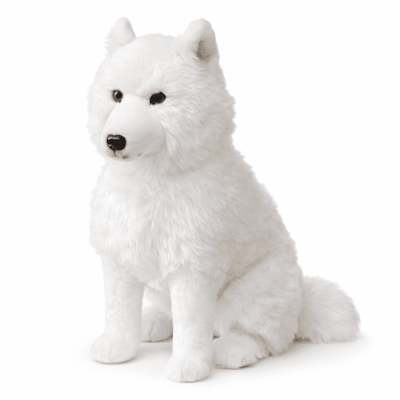 Auswella® Plush 20 Inch Sitting Artic Wolf - Plush Stuffed Animal Wolf