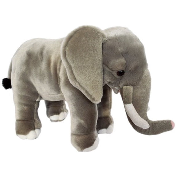 Auswella Plush Realistic 16 Inch Elephant Plush Animal- Stuffed Animals Plushies
