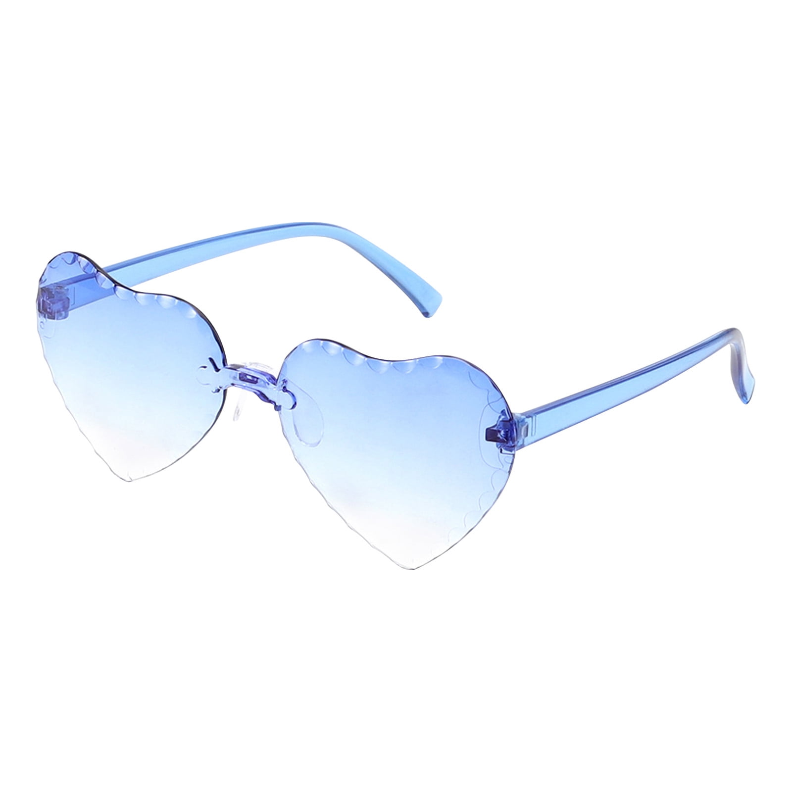 ShadyVEU Slim Hexagon Shape Sunglasses - Rimless Metal Frame With Candy Tint Lens, Skinny Fashion Shades