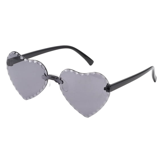 Ausyst Children Gift Candy Colored Heart Shaped Sunglasses Rimless Frame Party For Kids Children on Clearance