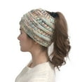 thumbnail image 1 of Ausyst Headbands for Women And Winter Knitted Headband Horsetail HAT Wool And Plush Hair Band Pullover Hat Clearance, 1 of 9