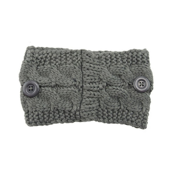 Ausyst Headbands for Women Winter Cross Ear Warmer Head Wraps Headbands Side Buttons For Use Face Covering Clearance