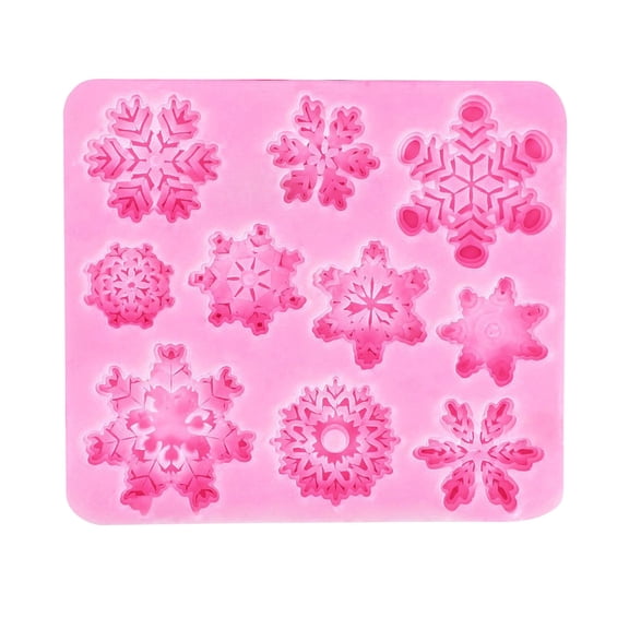 Ausyst Kitchen Gadgets Christmas Baking Mold DIY Snowflake Fondant Chocolate Silicone Mold Cake Decoration Tools Kitchen Baking Tools Clearance