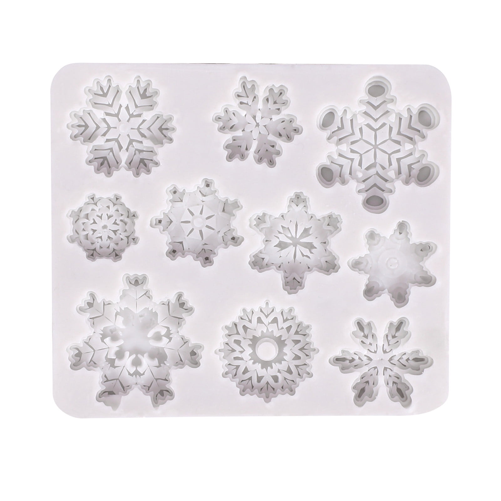 Ausyst Kitchen Gadgets Christmas Baking Mold DIY Snowflake Fondant Chocolate Silicone Mold Cake Decoration Tools Kitchen Baking Tools Clearance