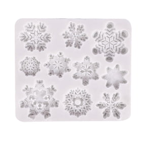 Ausyst Kitchen Gadgets Christmas Baking Mold DIY Snowflake Fondant Chocolate Silicone Mold Cake Decoration Tools Kitchen Baking Tools Clearance
