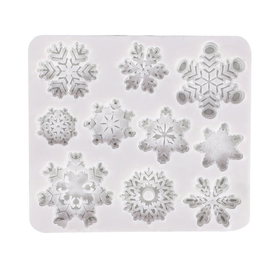 Ausyst Kitchen Gadgets Christmas Baking Mold DIY Snowflake Fondant Chocolate Silicone Mold Cake Decoration Tools Kitchen Baking Tools Clearance