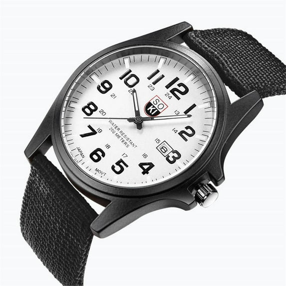 Ausyst Men's Watch Couple Fashion Nylon strap Analog Quartz Round Wrist Watch Watches Watches for Men on Sale Clearance