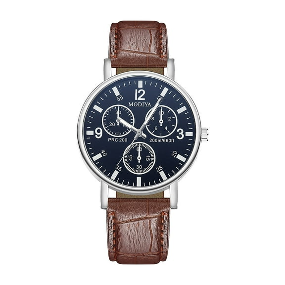 Ausyst Men's Watch Fashion Design Leather Band Analog Alloy Quartz Wrist Watches NEW Watches for Men
