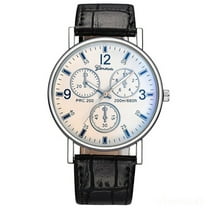 Ausyst Men's Watch Fashion Mens Business Black Watches Belt Quartz Men Wrist Watch Casual Watch Watches for Men