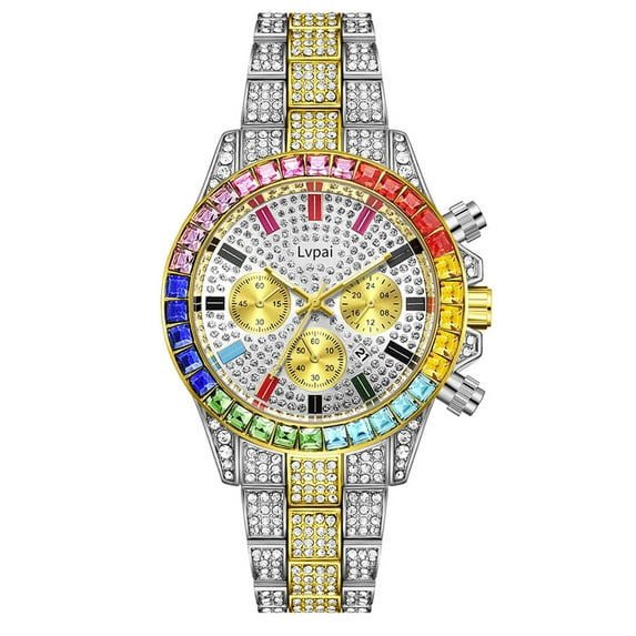 Ausyst Men's Watch Men Fashion Watch Clock Stainless Steel Casual Dress Wrist Crystal Watches for Men on Sale Clearance