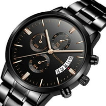 Ausyst Men's Watch Men Luxury Casual Watch Quartz Stainless Steel Calendar Watch Watches for Men