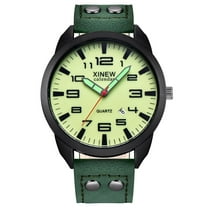 Ausyst Men's Watch Men's Leather Date Casual Analog Quartz Wrist Watch Business Watches Gifts Watches for Men