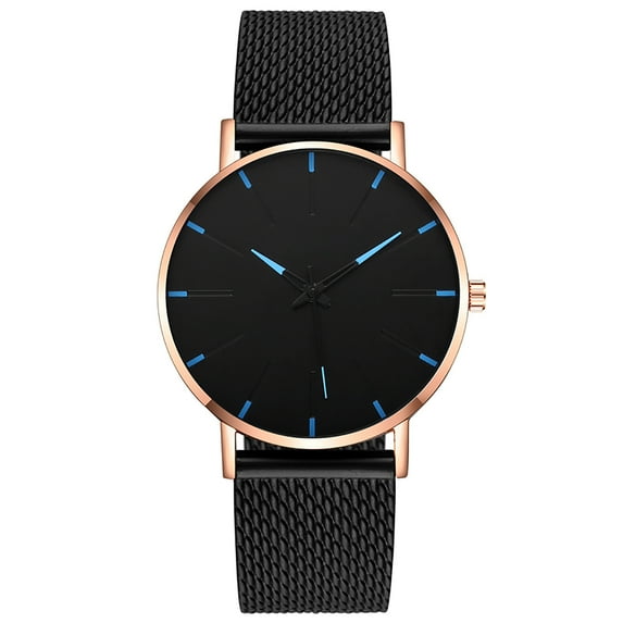 Ausyst Men's Watch Men's mesh strap ultra-thin quartz watch Watches for Men