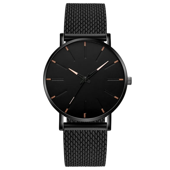 Ausyst Men's Watch Men's mesh strap ultra-thin quartz watch Watches for Men