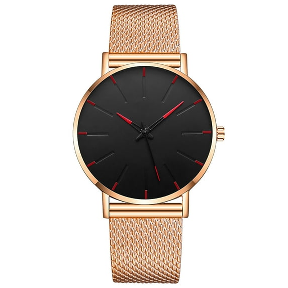 Ausyst Men's Watch Men's mesh strap ultra-thin quartz watch Watches for Men