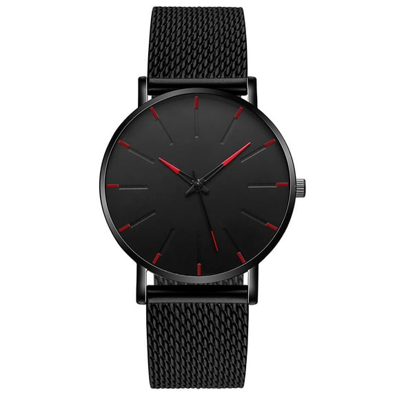 Ausyst Men's Watch Men's mesh strap ultra-thin quartz watch Watches for Men