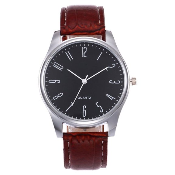 Ausyst Men's Watch Mens Business Fashion Leather Quartz Wrist Watch Watches for Men