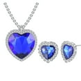 thumbnail image 1 of Ausyst Necklace for Women Fashion Style Jewelry Set Crystal Ring Earrings Necklace Women Wedding Jewelry Set Jewelry for Women on Sale Clearance, 1 of 1