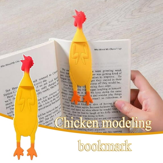 Ausyst Office Supplies 2023 Creative 3D Stereo Yelling chicken Shape Bookmark Fun Reading Book Folder Pager on Clearance
