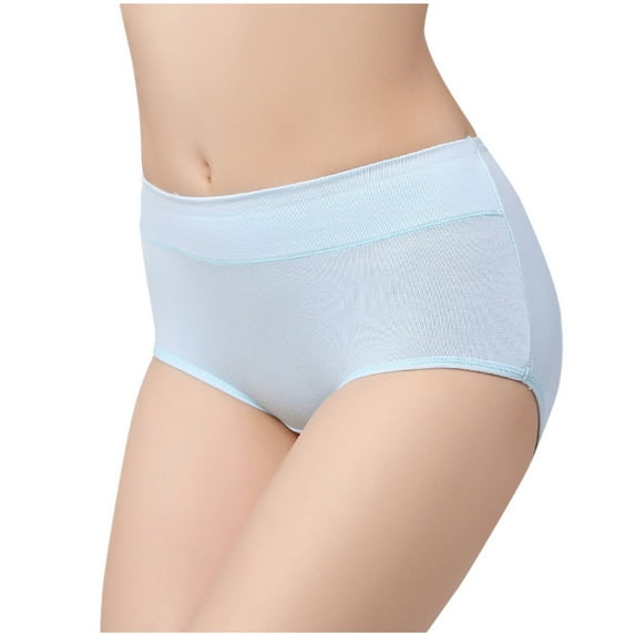Ausyst Panties for Women Womens Sexy Solid Color Mid-waist Sexy Seamless Cotton Briefs Clearance