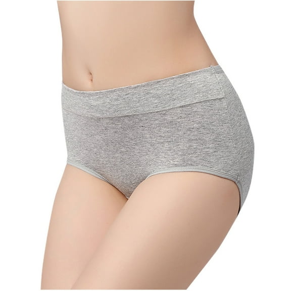 Ausyst Panties for Women Womens Sexy Solid Color Mid-waist Sexy Seamless Cotton Briefs Clearance
