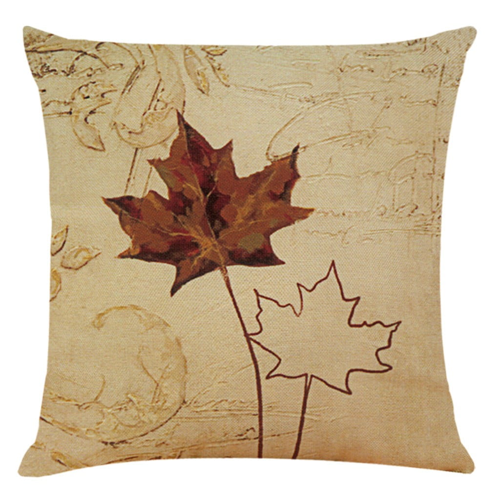 Ausyst Pillow Home Decor Cushion Cover Fall Autumn Leaves Pillowcase