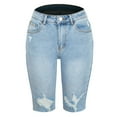 thumbnail image 1 of Ausyst Shorts for Women Jean Shorts Summer Broken Denim Shorts Ripped High Waisted Hotpant Pantalones Clearance, 1 of 8