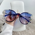 thumbnail image 1 of Ausyst Sunglasses Womens 2023 New Ins UV Protection Rhinestones Internet Red Slimming Sunglasses on Clearance, 1 of 2
